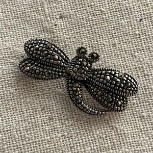 Sterling Silver Marcasite Pin